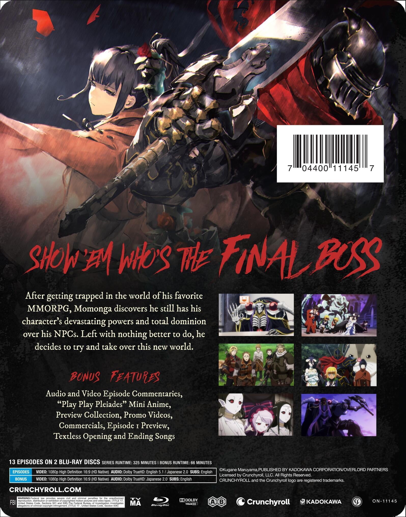 Overlord - Season 1 Steelbook (Blu-ray)