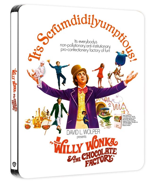 Willy Wonka & the Chocolate Factory limited edition steelbook 4K Ultra HD package