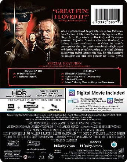 The Mask of Zorro (25th Anniversary) (Steelbook)