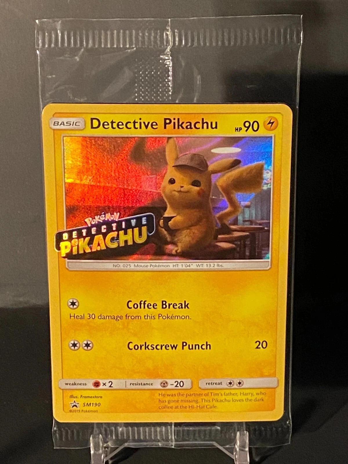 Pokemon - Detective Pikachu [Stamp] #SM190 Holo Black Star Promo-2