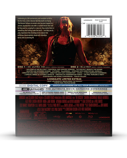 The Descent - 20th Anniversary Steelbook (4K Ultra HD + Blu-ray + Digital)
