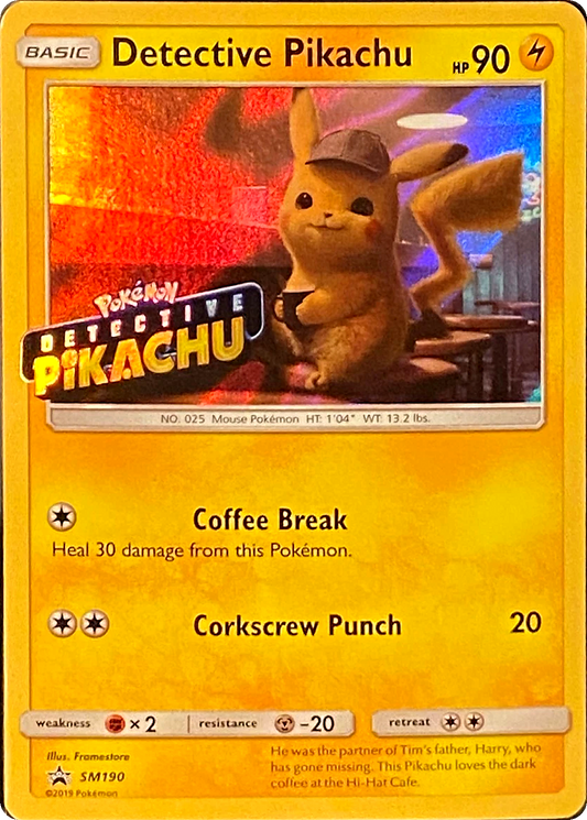 Pokemon - Detective Pikachu [Stamp] #SM190 Holo Black Star Promo