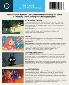 Limited Edition 4-Movie Studio Ghibli Collection: My Neighbor Totoro - Ponyo - Kiki's Delivery Service - Castle In The Sky (Blu-ray)