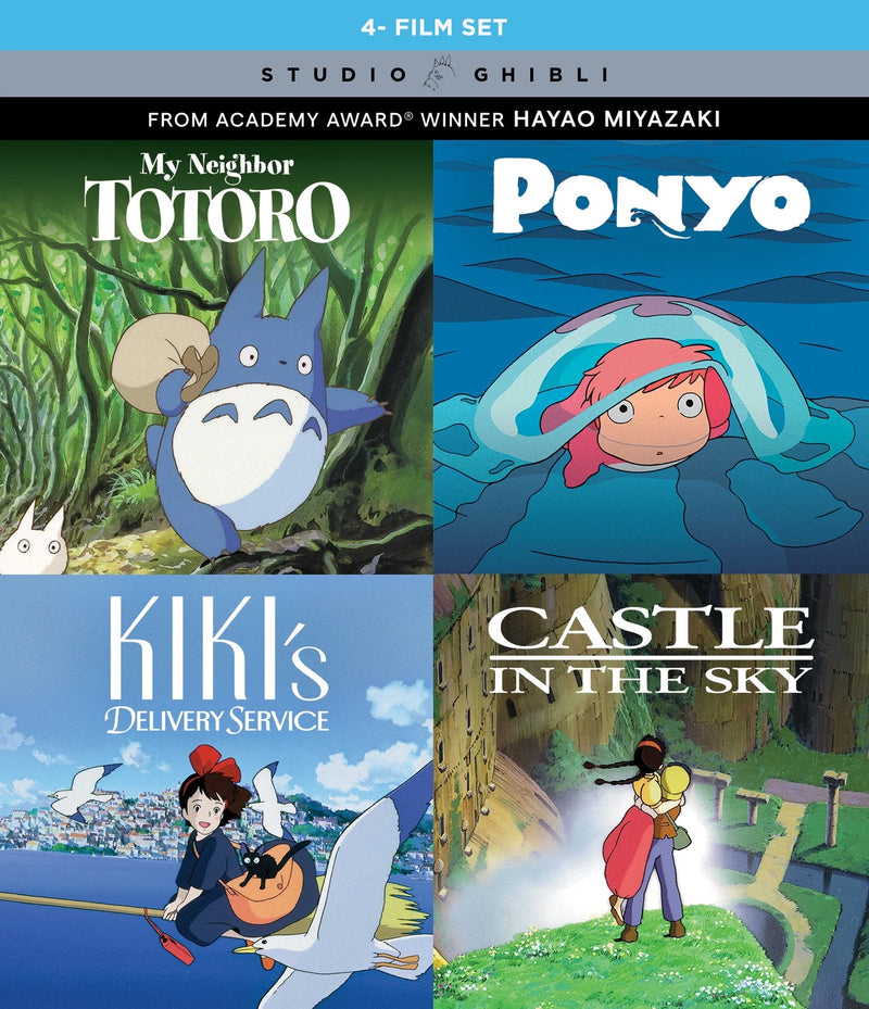 Limited Edition 4-Movie Studio Ghibli Collection: My Neighbor Totoro - Ponyo - Kiki's Delivery Service - Castle In The Sky (Blu-ray)