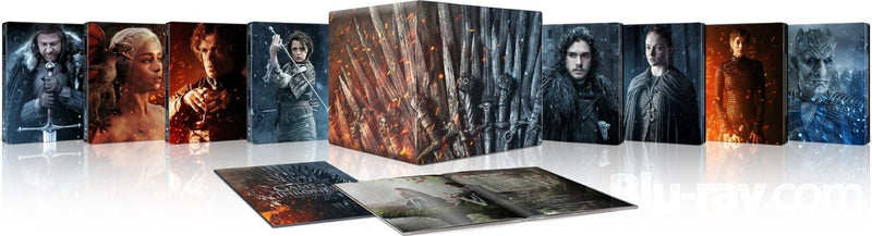 Game of Thrones: The Complete Series - Limited Edition 8 Steelbook Library Case Collection (4K Ultra HD)-1