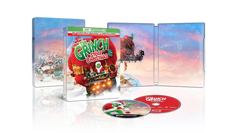 Dr. Seuss How the Grinch Stole Christmas - 25th Anniversary - Limited Edition Steelbook (4K Ultra HD + Blu-ray + Digital)-1