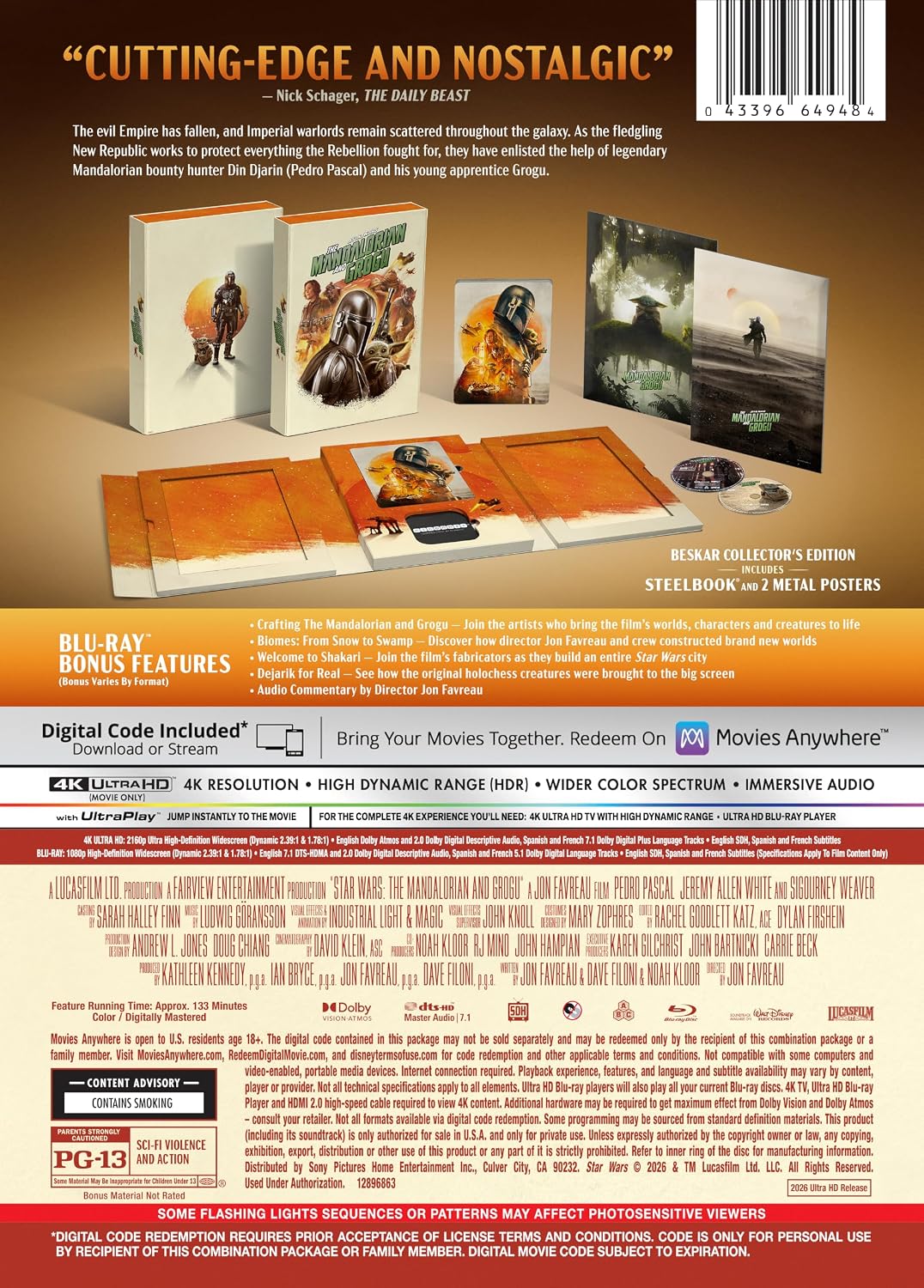 The Mandalorian and Grogu - Beskar Collector’s Edition Steelbook (4K Ultra HD + Blu-ray + Digital)