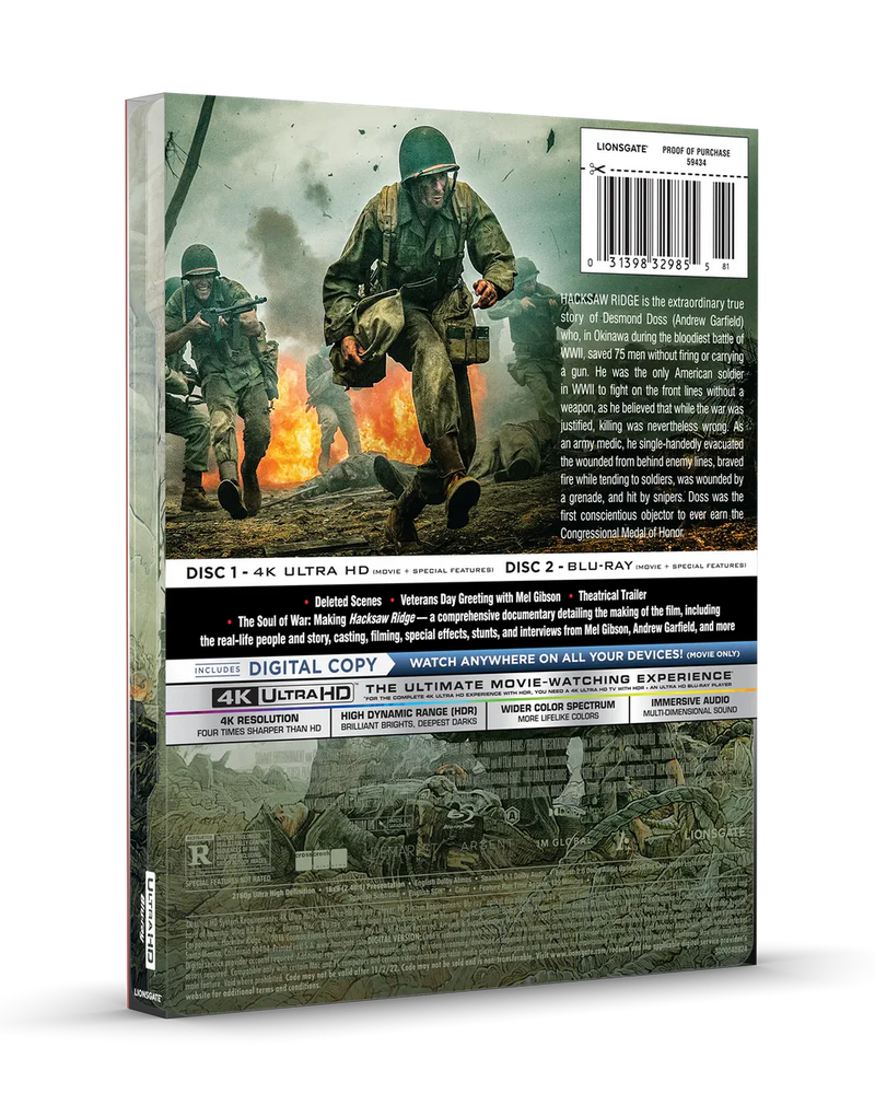Hacksaw Ridge - Limited Edition Steelbook (4K Ultra HD + Blu-ray + Digital)-6