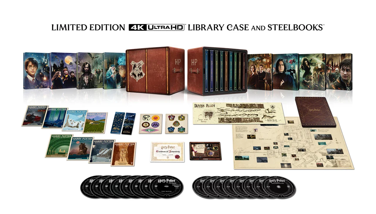 Harry Potter - Complete 8-Film 25th Anniversary Steelbook Collection (4K Ultra HD) — physical product view 1