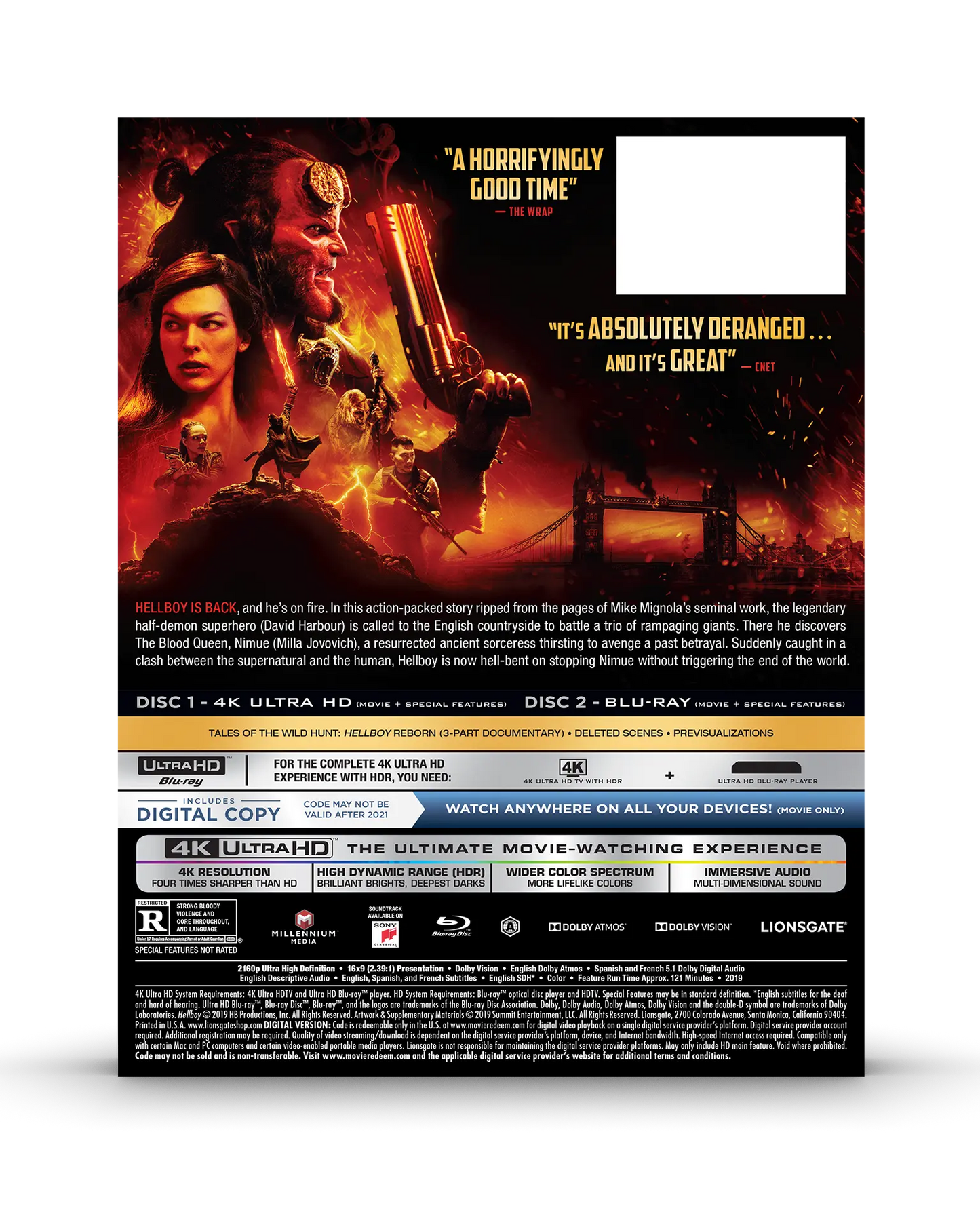 Hellboy (2019) - Limited Edition Steelbook (4K Ultra HD + Blu-ray + Digital) — product image 7