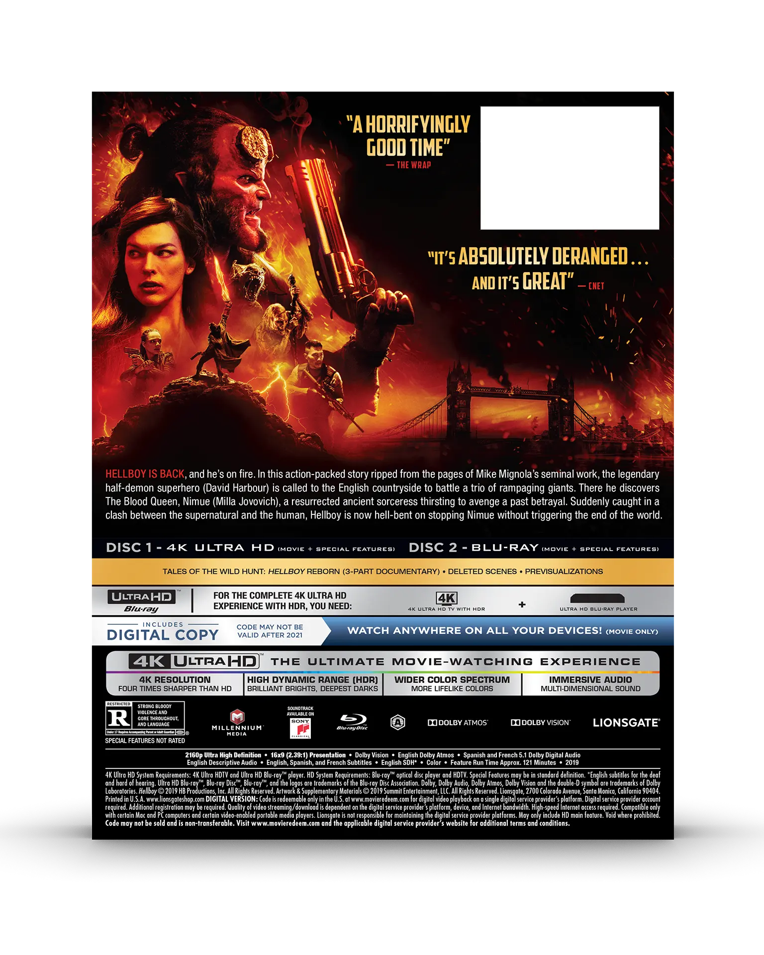 Hellboy (2019) - Limited Edition Steelbook (4K Ultra HD + Blu-ray + Digital) — product image 7