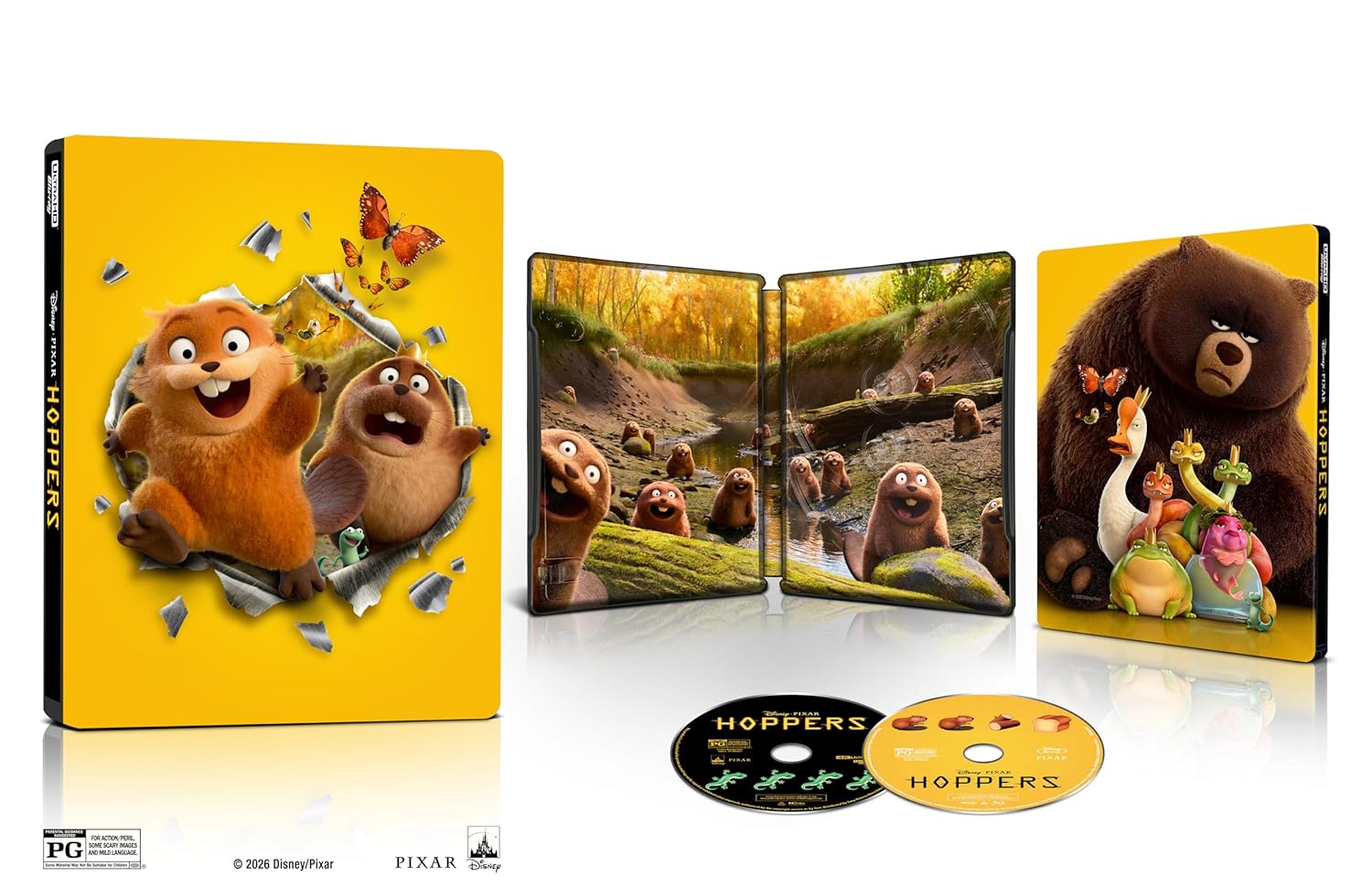 Hoppers - Limited Edition Steelbook (4K Ultra HD + Blu-ray + Digital)