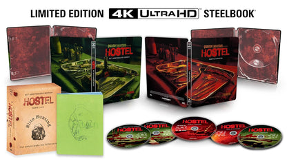 Hostel Parts I and II Steelbook collection with discs
