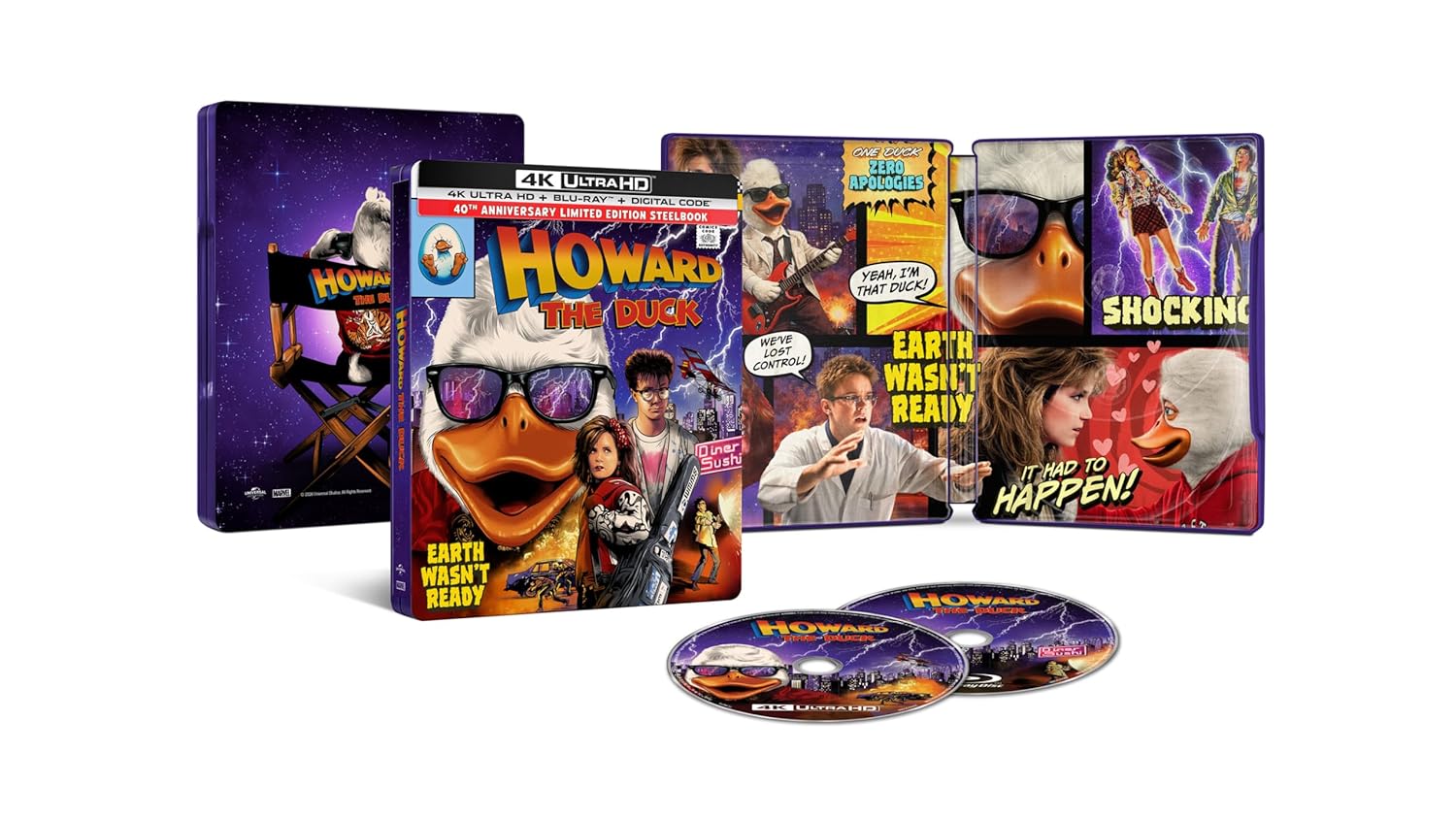Howard the Duck - 40th Anniversary Limited Edition Steelbook (4K Ultra HD + Blu-ray + Digital)