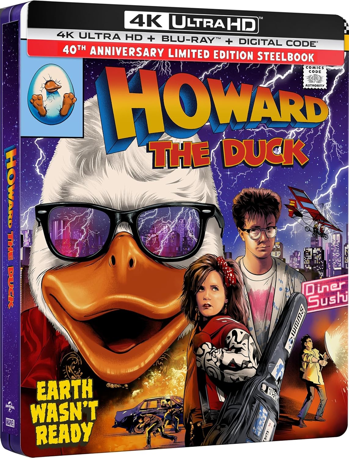 Howard the Duck - 40th Anniversary Limited Edition Steelbook (4K Ultra HD + Blu-ray + Digital)