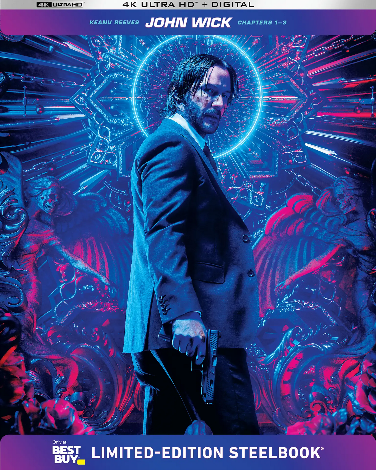 John Wick: Chapters 1–3 - Limited Edition Steelbook (4K Ultra HD + Digital) — product image 1