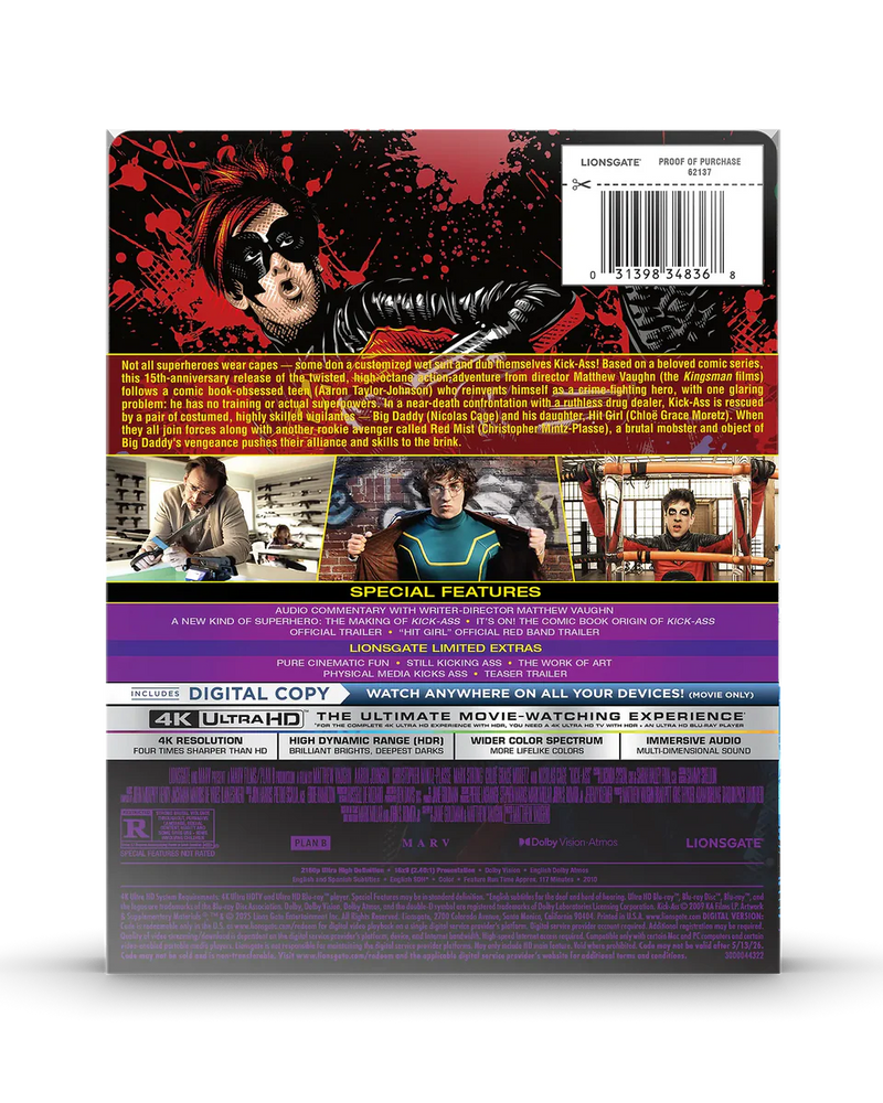 Kick-Ass: Unmasked Edition - Limited Edition Steelbook (4K UHD + Blu-ray + Digital)-4