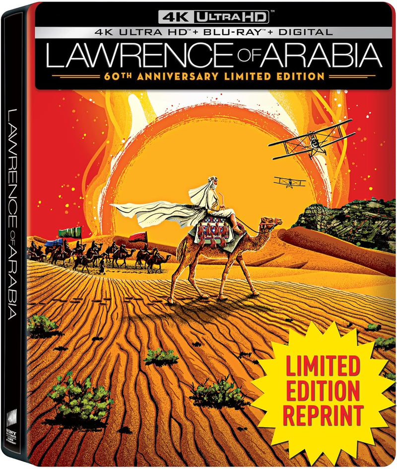 Lawrence of Arabia: 60th Anniversary Limited Edition Steelbook (4K Ultra HD + Blu-ray + Digital) - Used-1