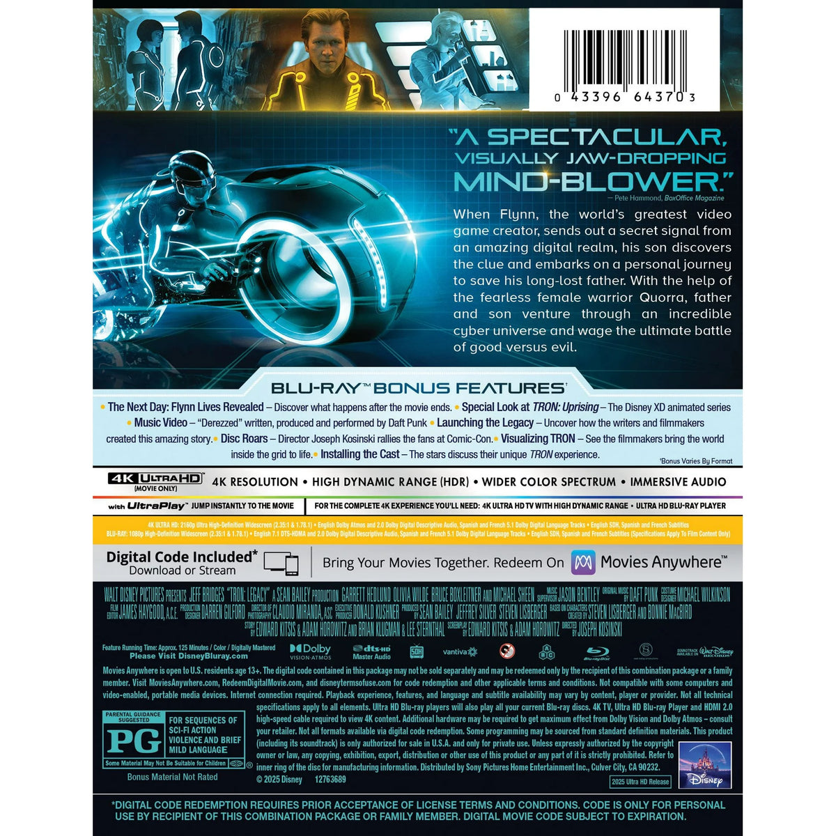 Tron Legacy - Limited Edition Steelbook (4K Ultra HD + Blu-ray + Digital)-3