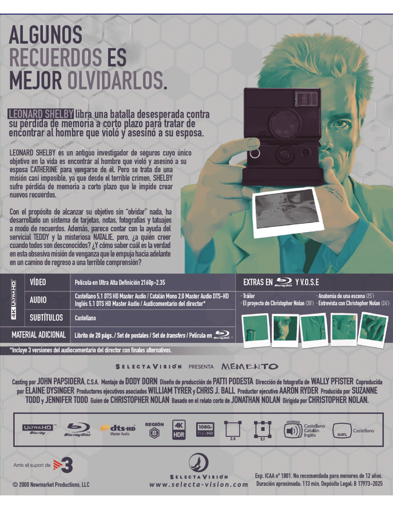 Memento - Collector's Edition (4K Ultra HD + Blu-ray)-4