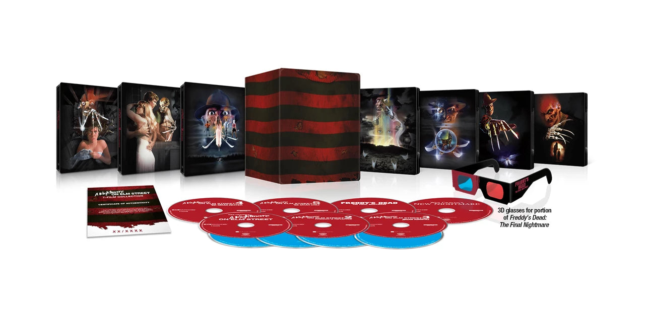 A Nightmare on Elm Street - 7 Film Limited Edition Steelbook Library Case Collection (4K Ultra HD)