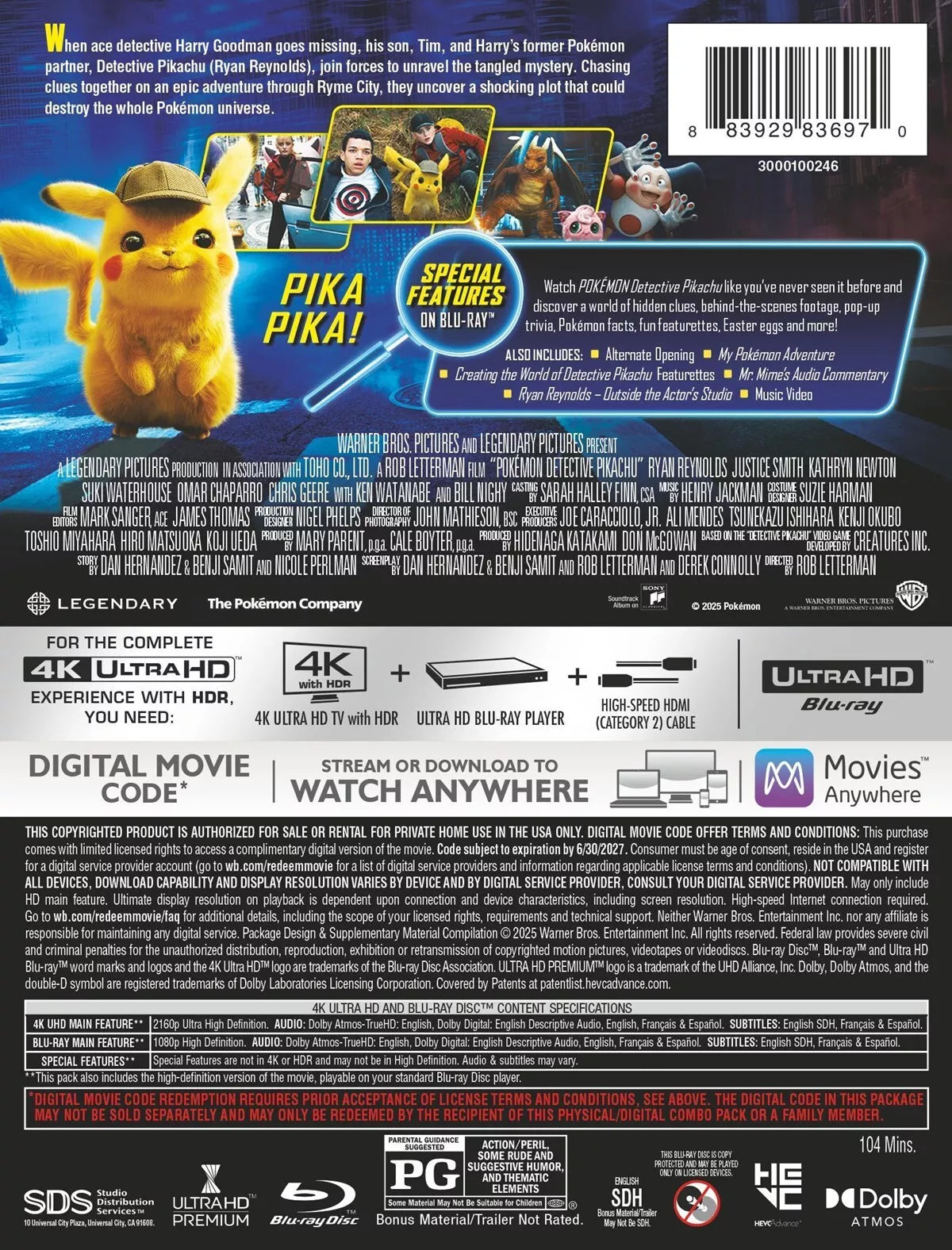 Pokemon Detective Pikachu - Limited Edition Steelbook [4K UHD]-3