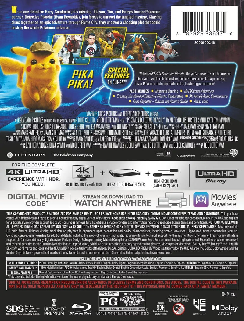 Pokemon Detective Pikachu - Limited Edition Steelbook [4K UHD]-3