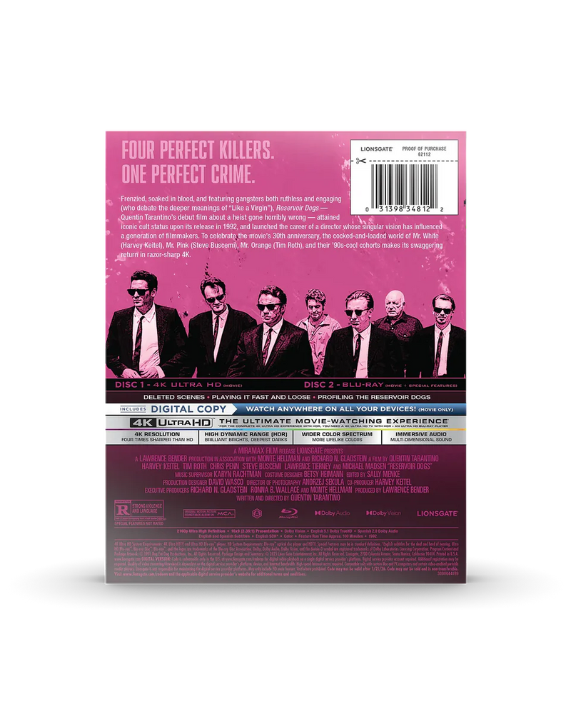 Reservoir Dogs: Mr. Pink Edition - Limited Edition Steelbook (4K Ultra HD + Blu-ray + Digital)-5