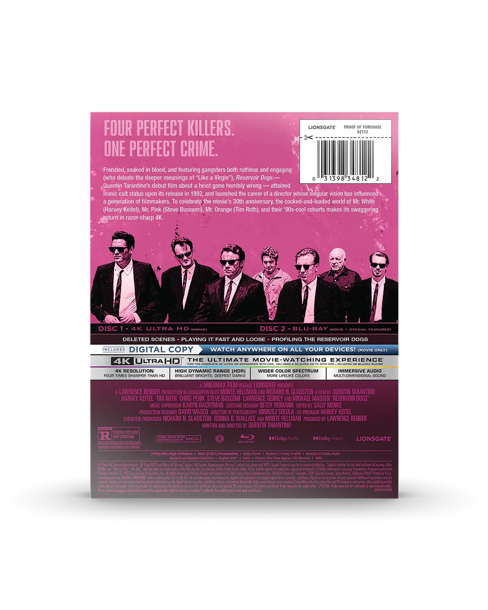 Reservoir Dogs: Mr. Pink Edition - Limited Edition Steelbook (4K Ultra HD + Blu-ray + Digital)-5