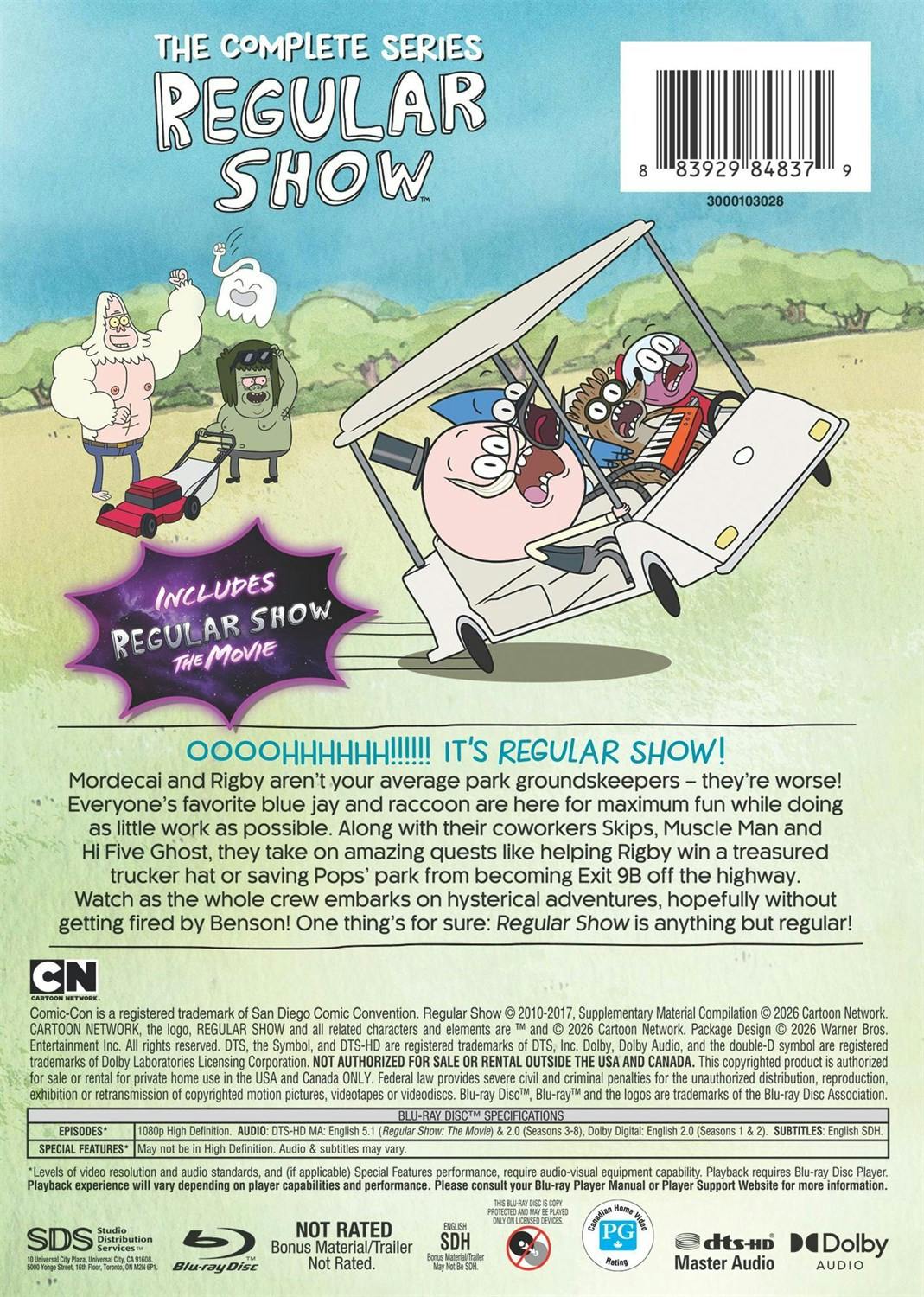 Regular Show: The Complete Series Blu-ray back package