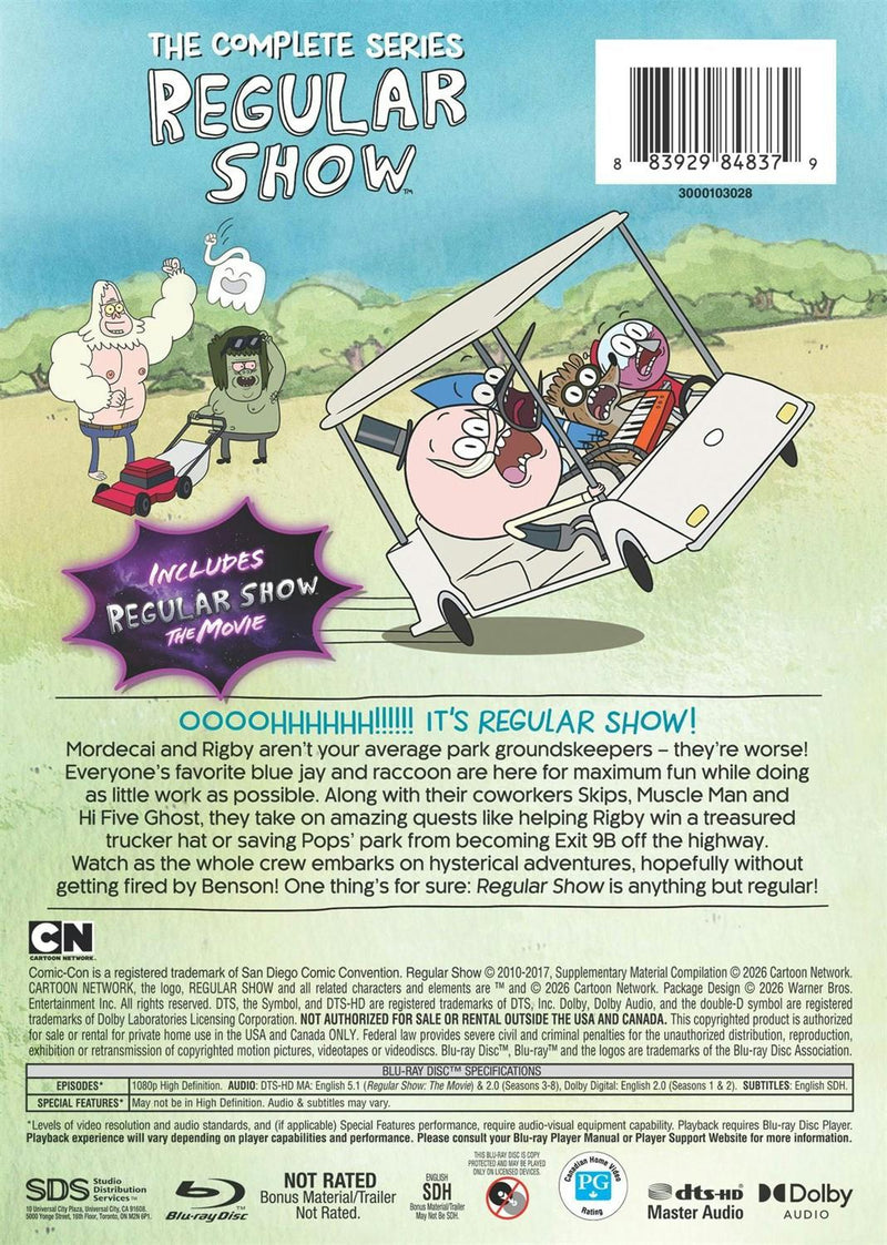 Regular Show: The Complete Series Blu-ray back package