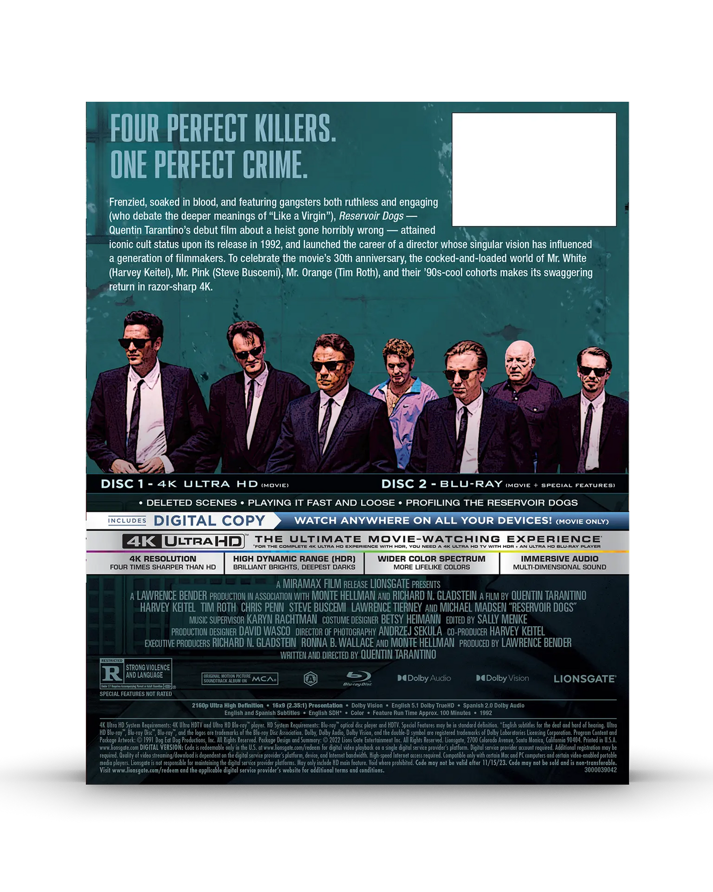 Reservoir Dogs - Limited Edition Steelbook (4K Ultra HD + Blu-ray + Digital) — product image 7