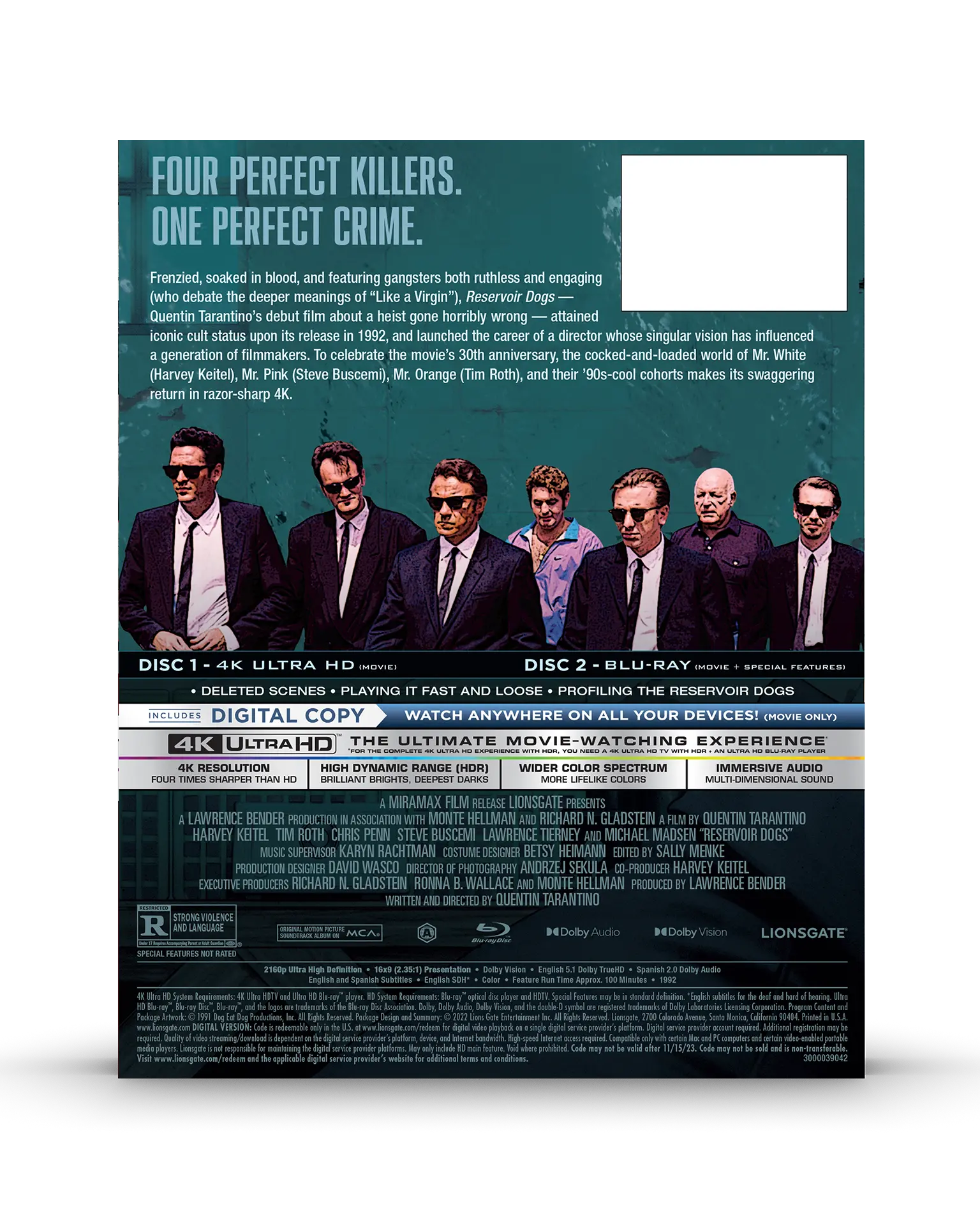 Reservoir Dogs - Limited Edition Steelbook (4K Ultra HD + Blu-ray + Digital) — product image 7