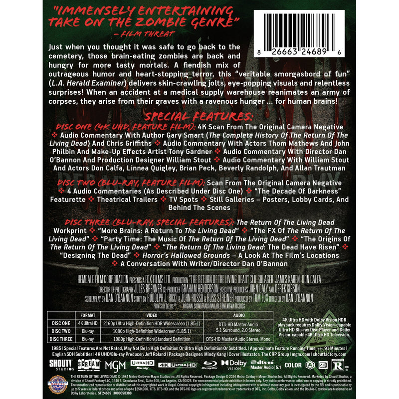 The Return of the Living Dead - Steelbook (4K Ultra HD + Blu-ray + Digital)-3