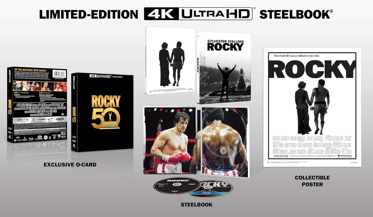Rocky - 50th Anniversary Collector's Edition Steelbook (4K Ultra HD + Blu-ray)-1