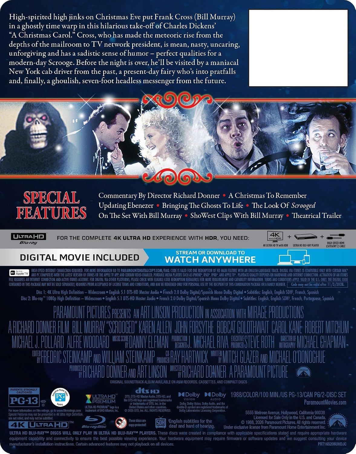 Scrooged - Limited Edition Steelbook (4K Ultra HD + Blu-ray + Digital)-3