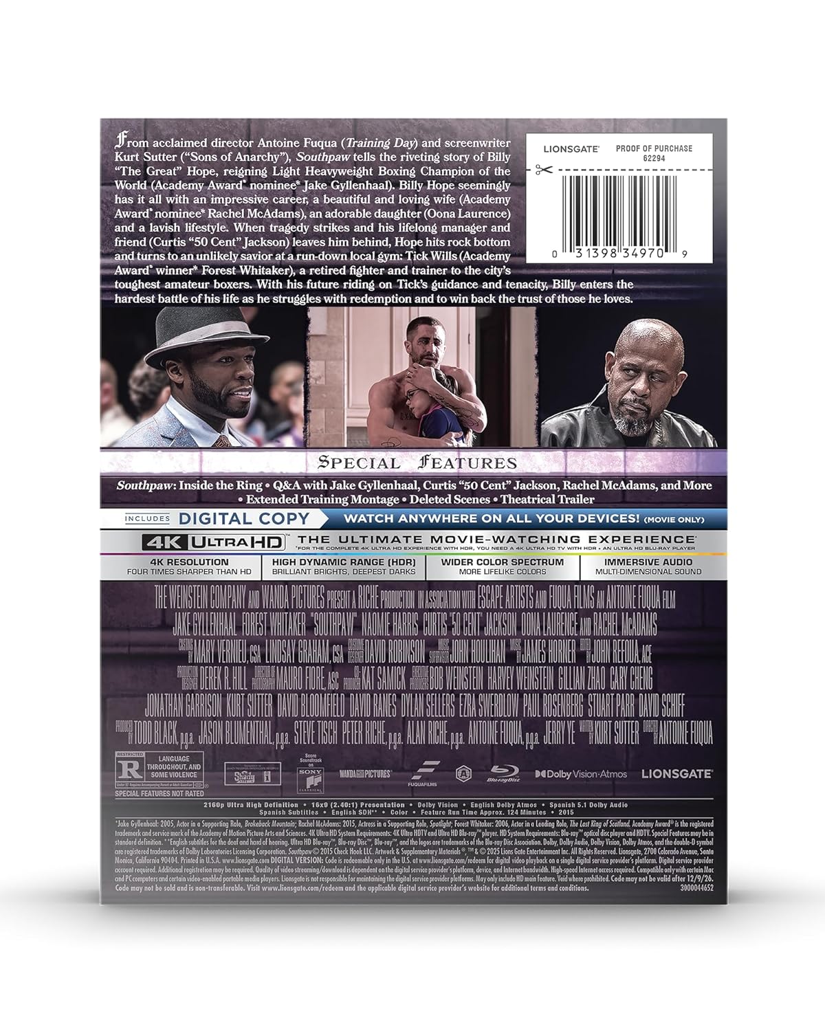 Southpaw - Limited Editon Steelbook (4K Ultra HD + Blu-ray + Digital)-8