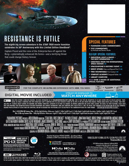 Star Trek: First Contact - 30th Anniversary Steelbook (4K Ultra HD + Blu-ray + Digital)