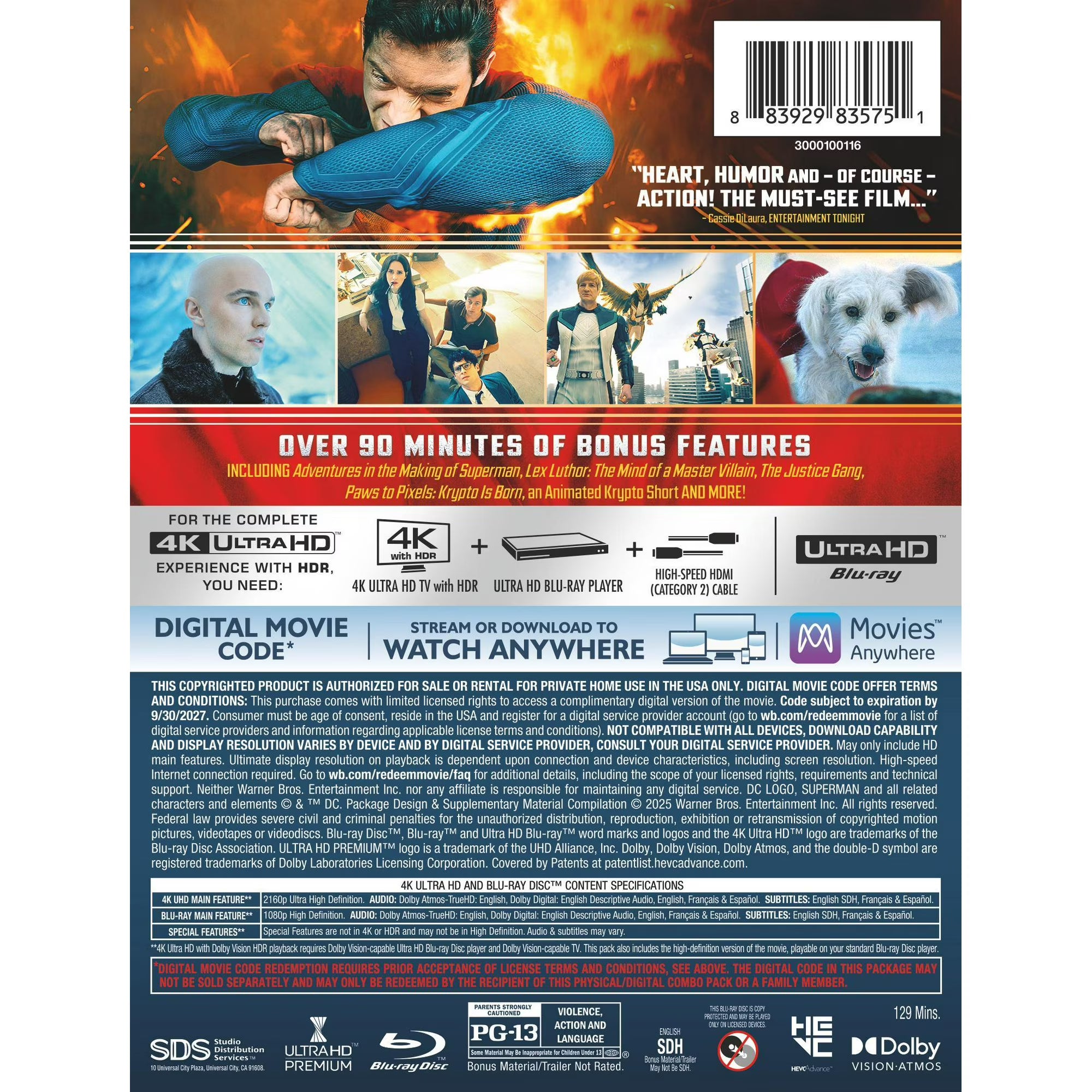 Superman (2025) - Limited Edition Steelbook (4K Ultra HD + Blu-ray + Digital)-3