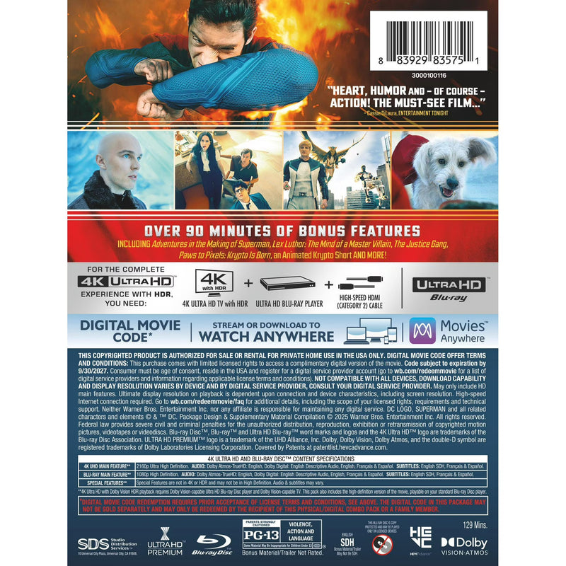 Superman (2025) - Limited Edition Steelbook (4K Ultra HD + Blu-ray + Digital)-3