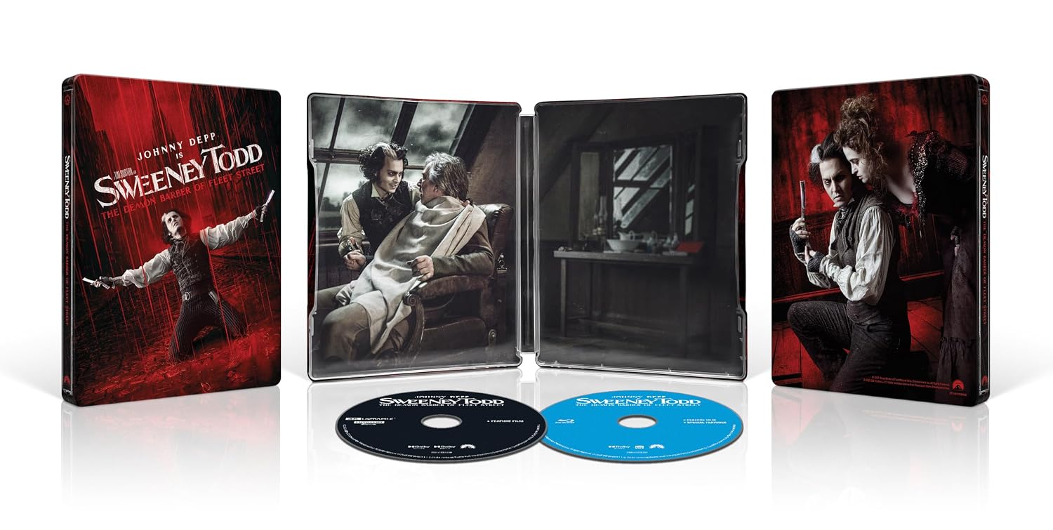 Sweeney Todd limited edition SteelBook package and contents