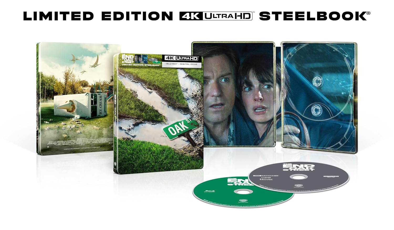 The End of Oak Street Limited Edition Steelbook physical package and discs