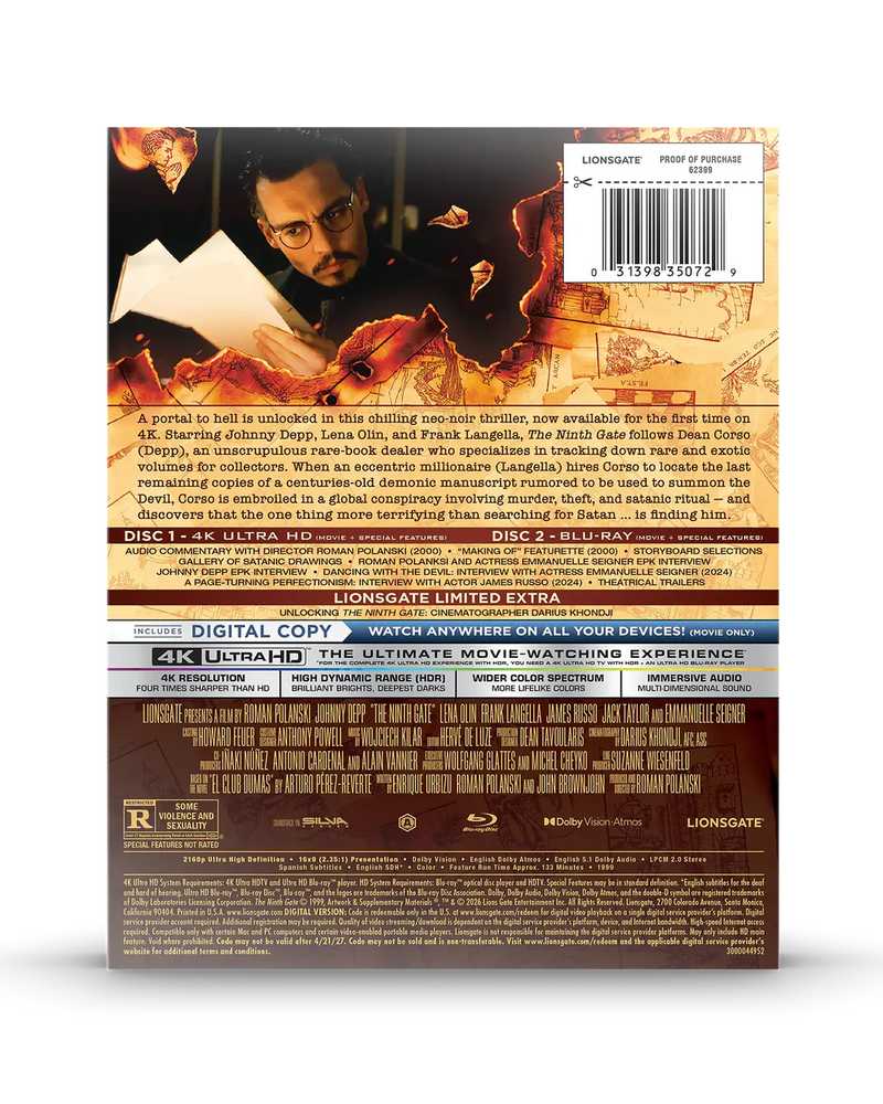 The Ninth Gate - Limited Edition Steelbook (4K Ultra HD + Blu-ray + Digital)-2
