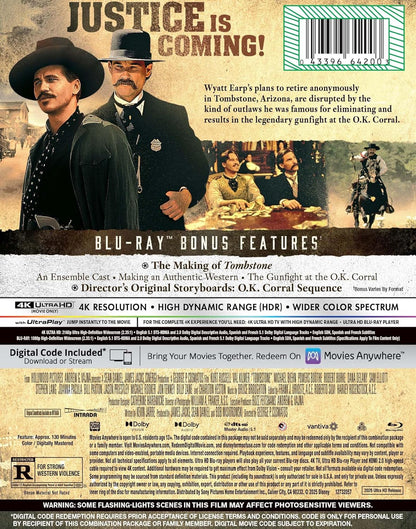 Tombstone - Steelbook [4K UHD + Blu-ray + Digital]