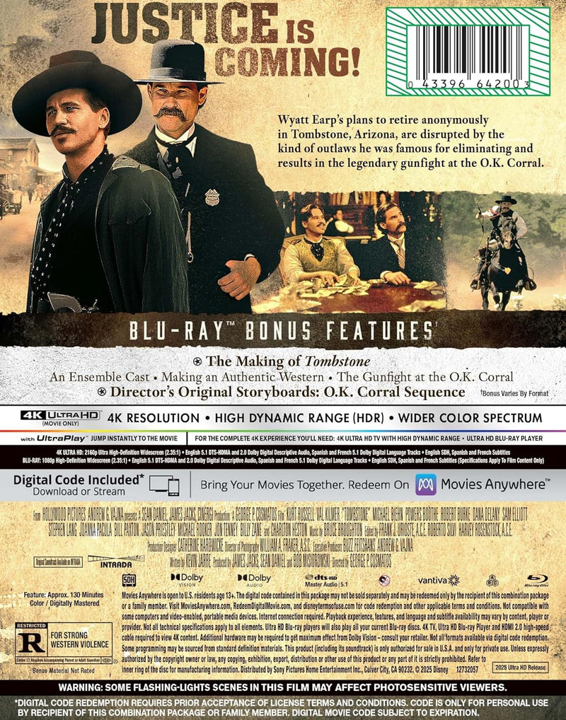 Tombstone - Limited Edition Steelbook (4K Ultra HD + Blu-ray + Digital)-4