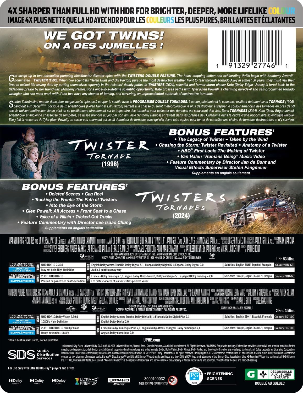 Twisters Double Feature - Limited Edition 2-Movie Steelbook (4K Ultra HD)-3