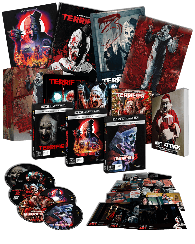 Terrifier Art Attack Collector's Edition physical product packaging