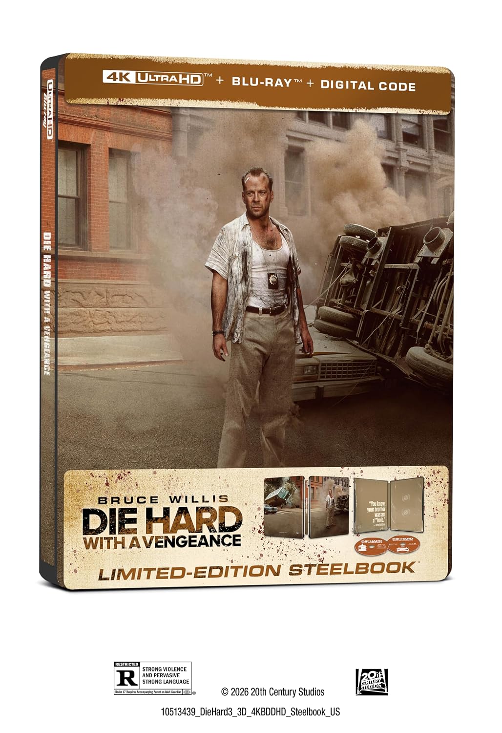 Die Hard With A Vengeance (1995) - Limited Edition Steelbook (4K Ultra HD + Blu-ray + Digital) — physical packaging