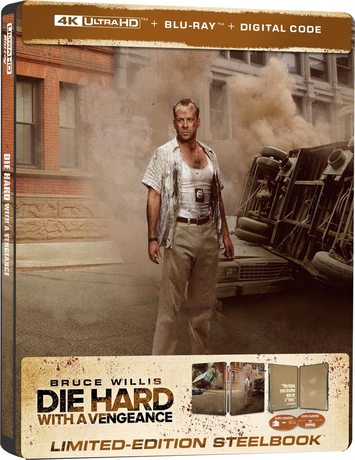 Die Hard With A Vengeance (1995) - Limited Edition Steelbook (4K Ultra HD + Blu-ray + Digital) — physical packaging