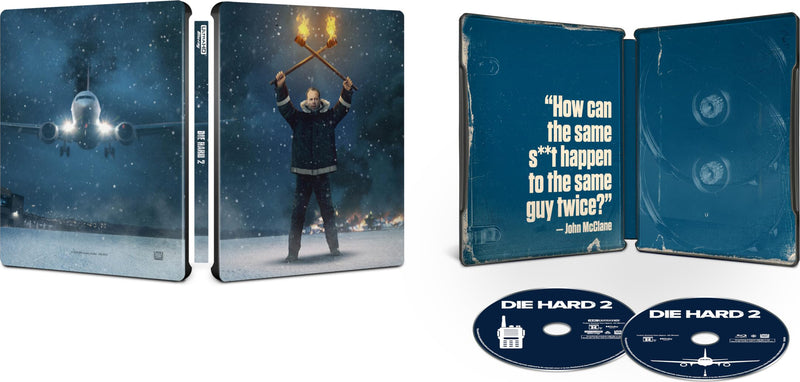 Die Hard 2 (1990) - Limited Edition Steelbook (4K Ultra HD + Blu-ray + Digital) — physical packaging